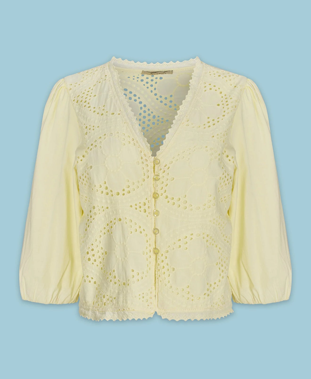 Yellow Eyelet Blouse