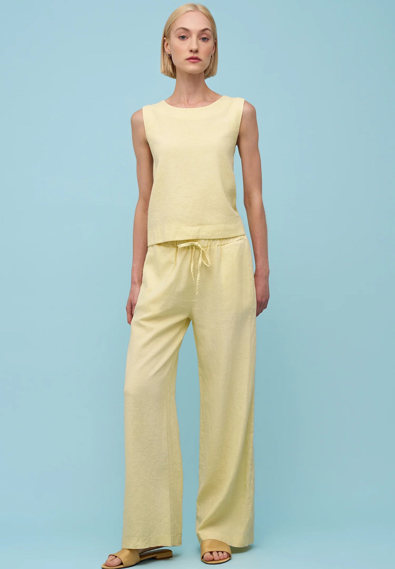 Light Yellow Linen Pants