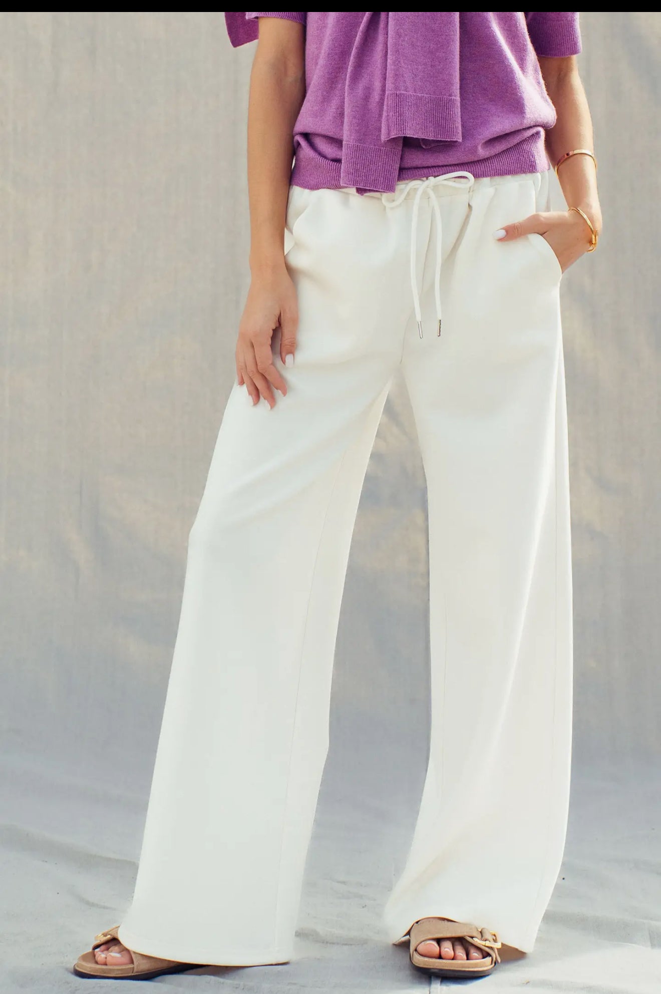 Lux White Lounge Pants