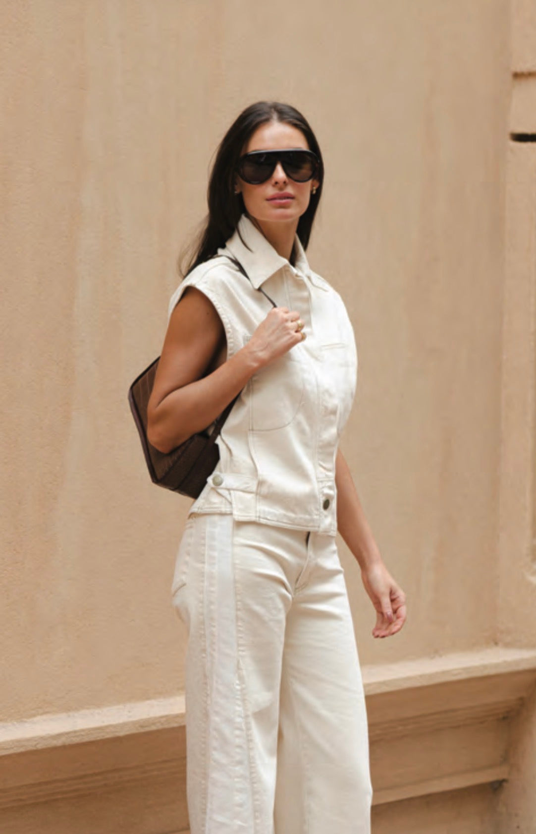 Leila Ivory Denim Pant