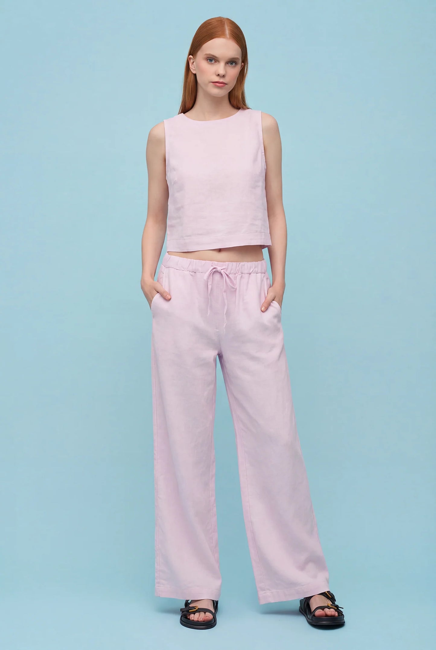 Pink Linen Pants