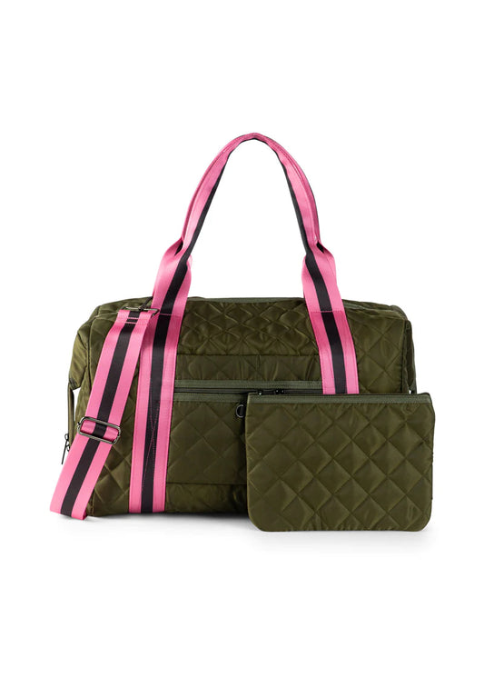 Olive Quilted Tote