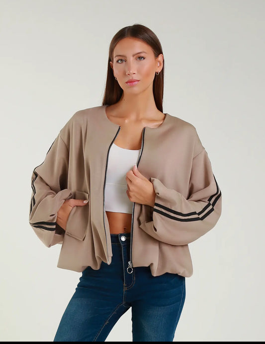 Balloon Striped Jacket