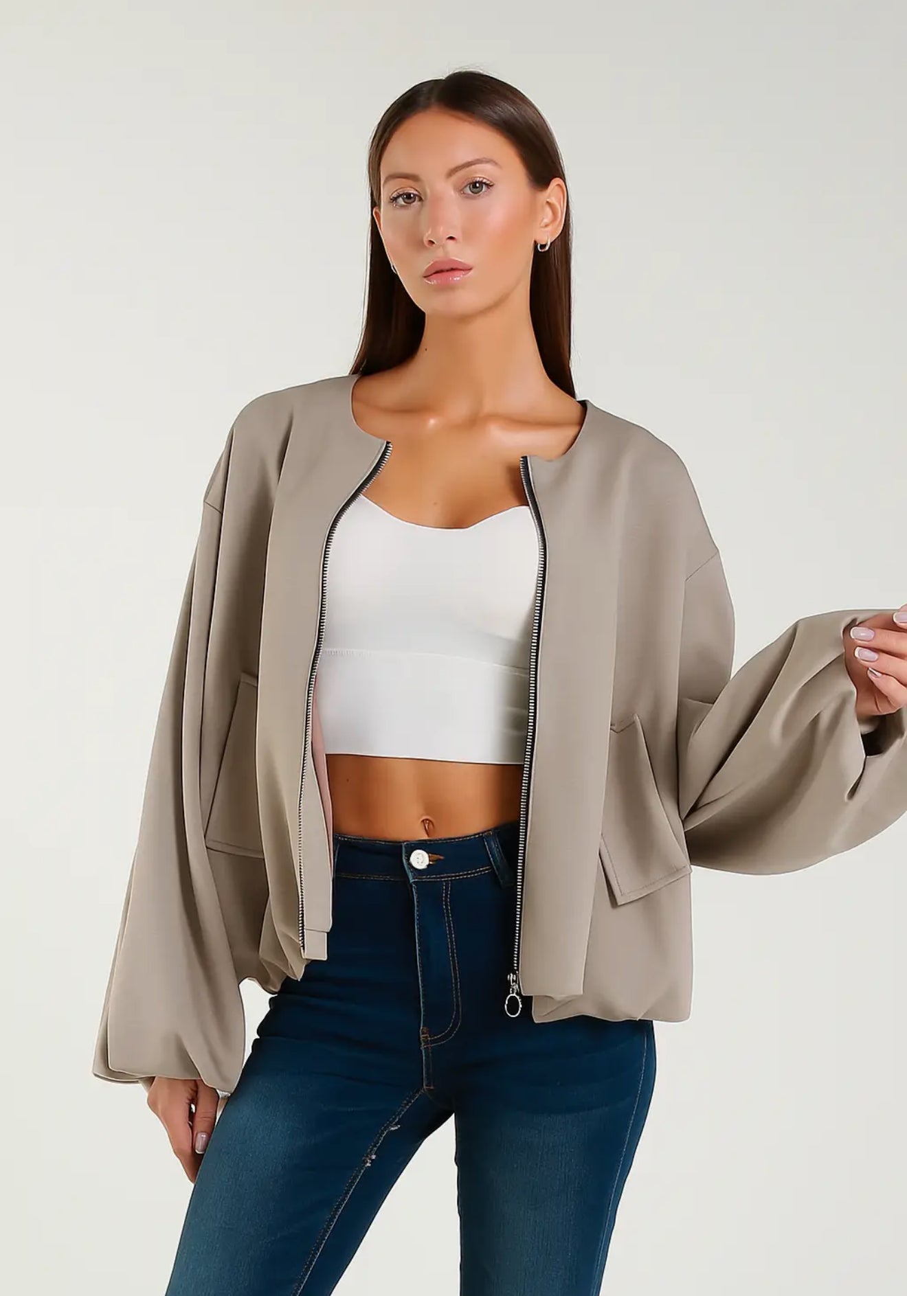 Balloon Striped Jacket