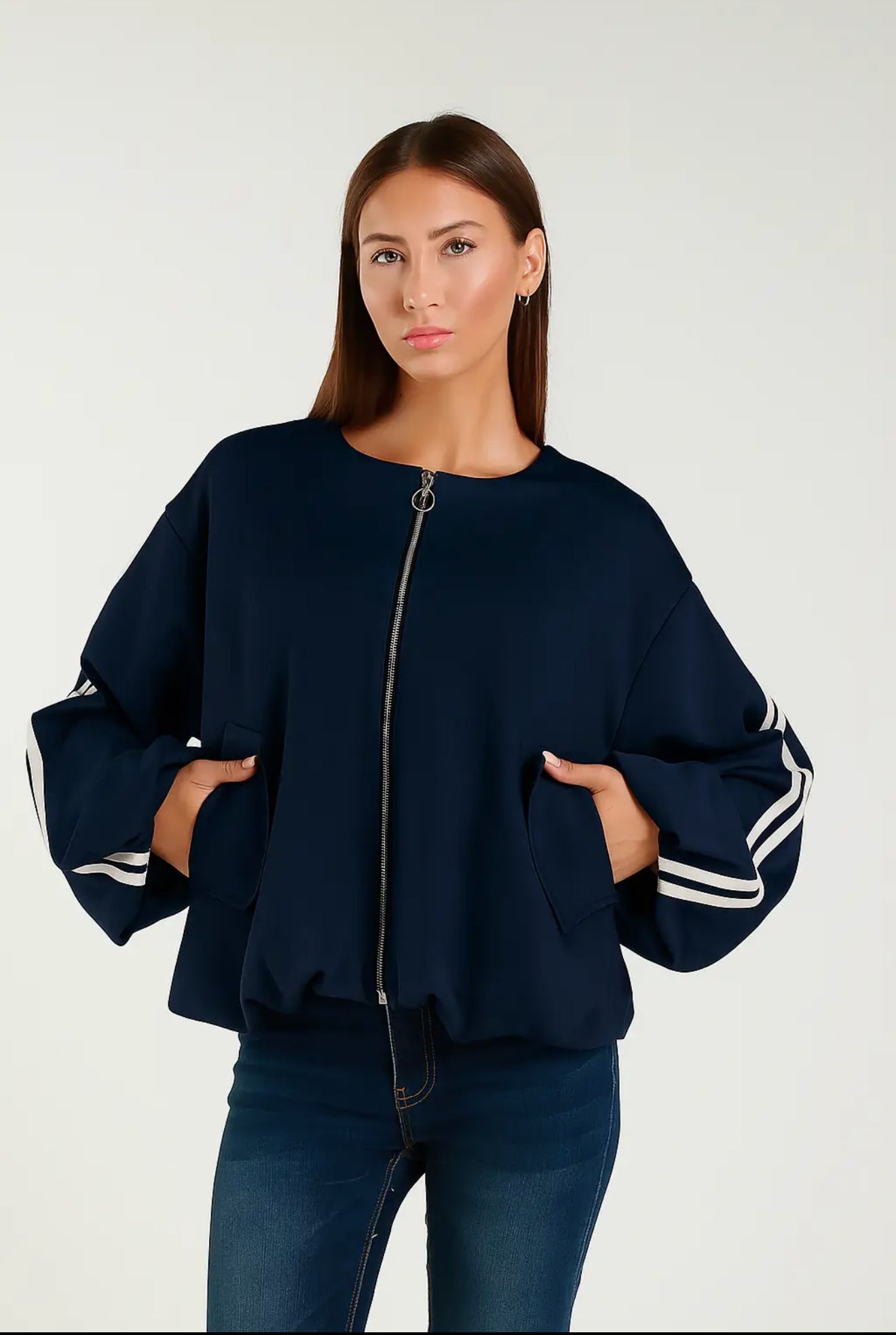 Balloon Striped Jacket