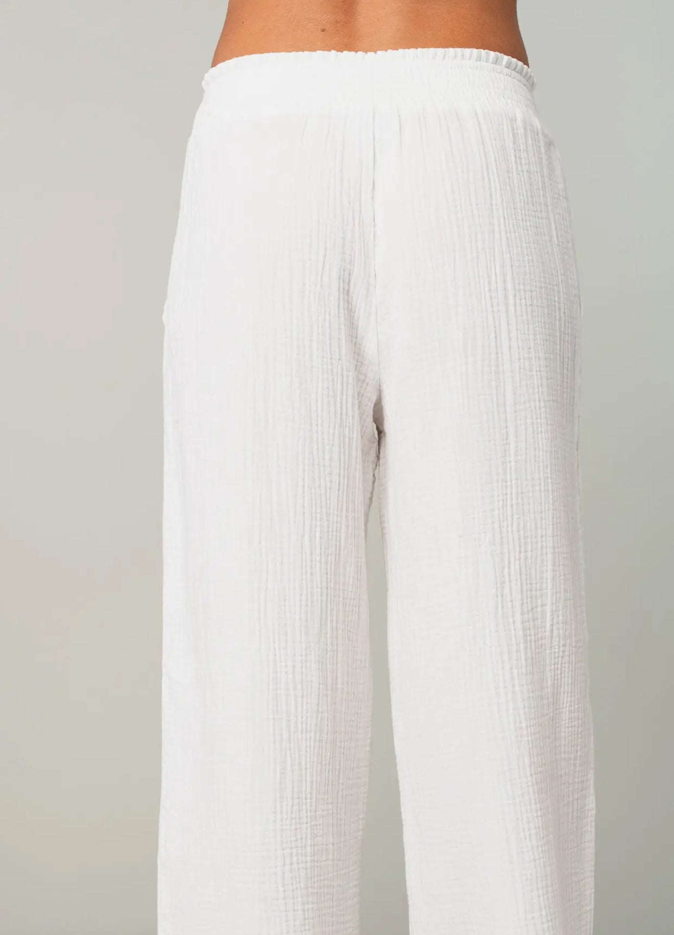 White Gauze Beach Pants