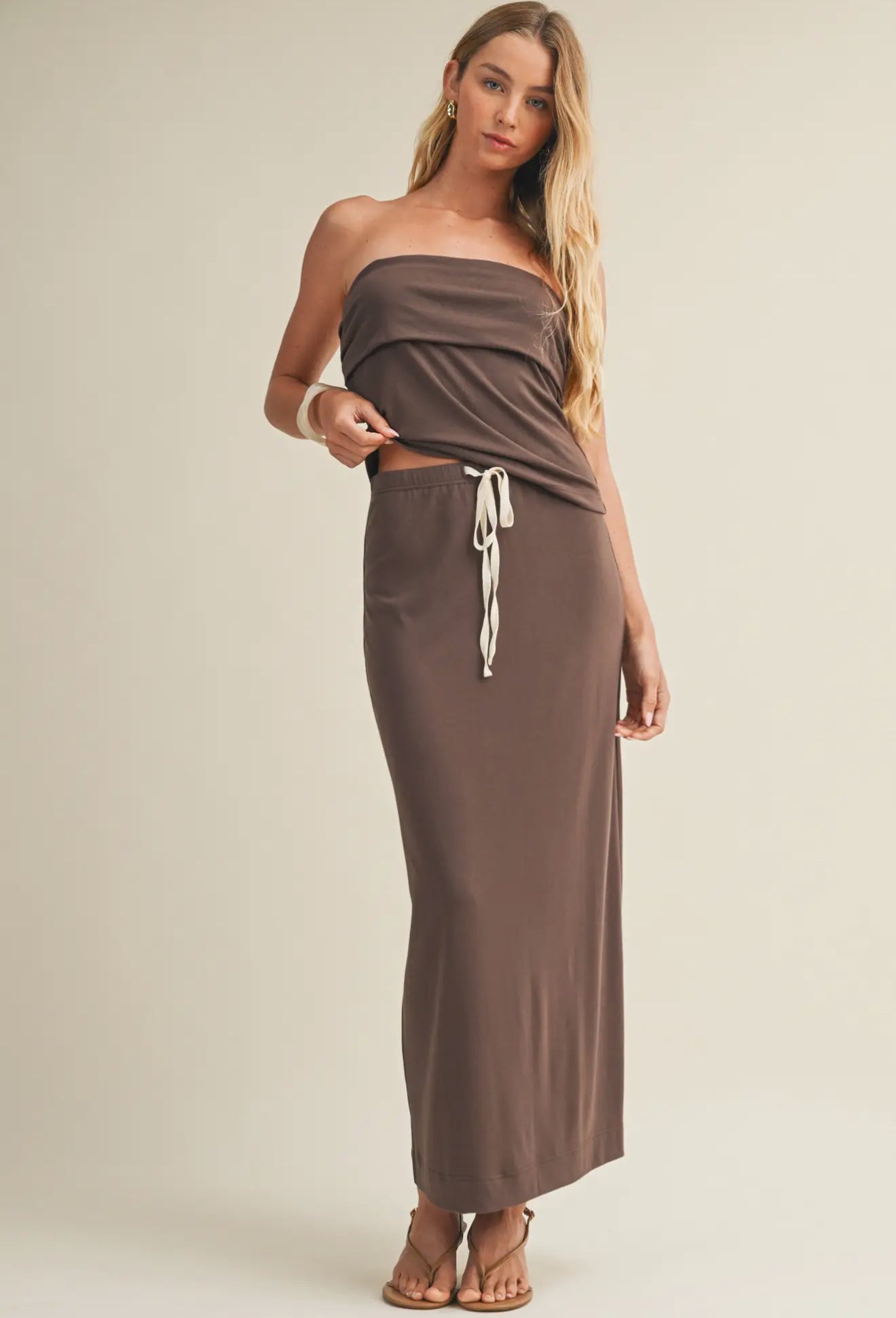 Mocha Skirt Set