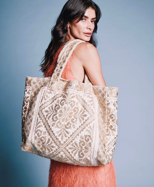 Audriana Gold Tote