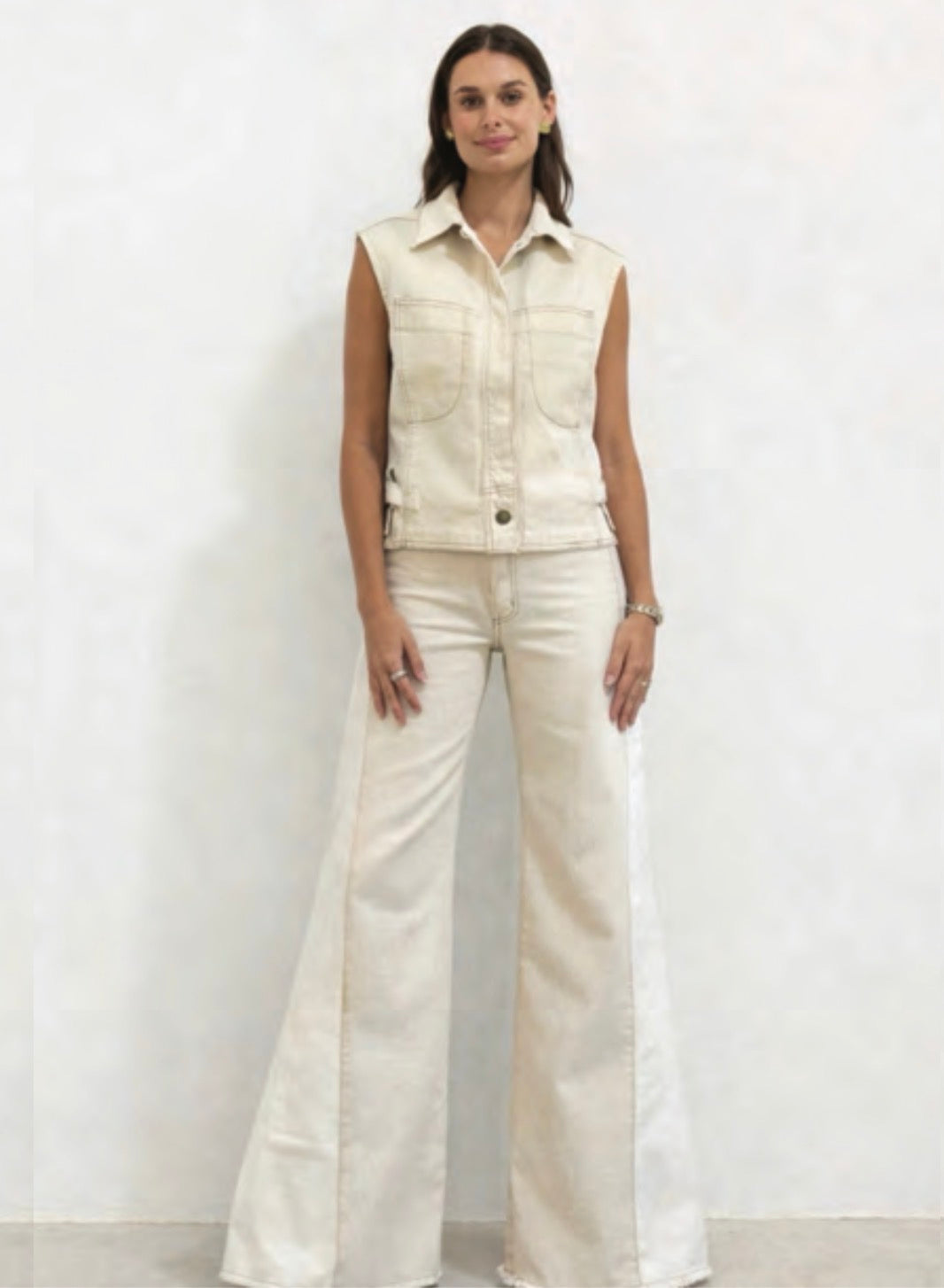 Leila Ivory Denim Pant