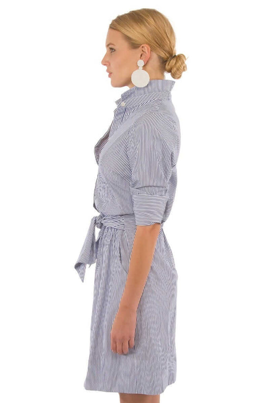 Striped Blouson Dress