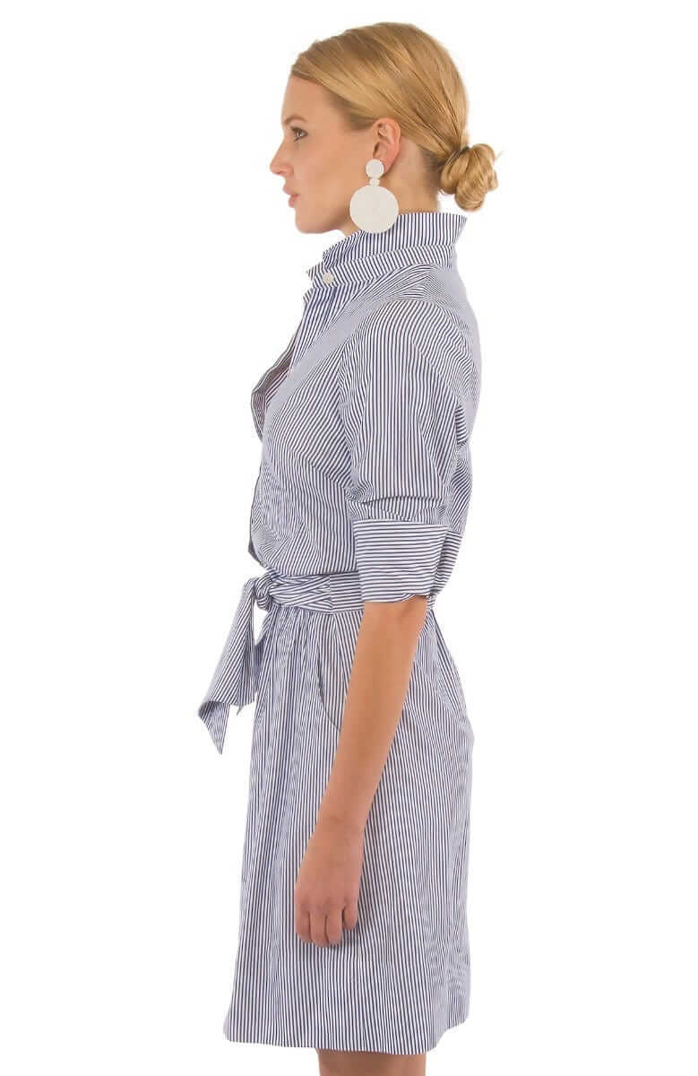 Striped Blouson Dress