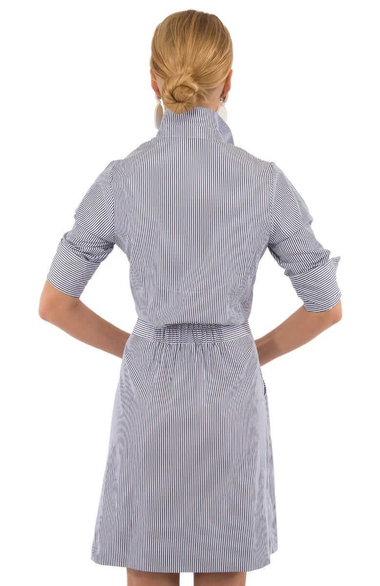 Striped Blouson Dress